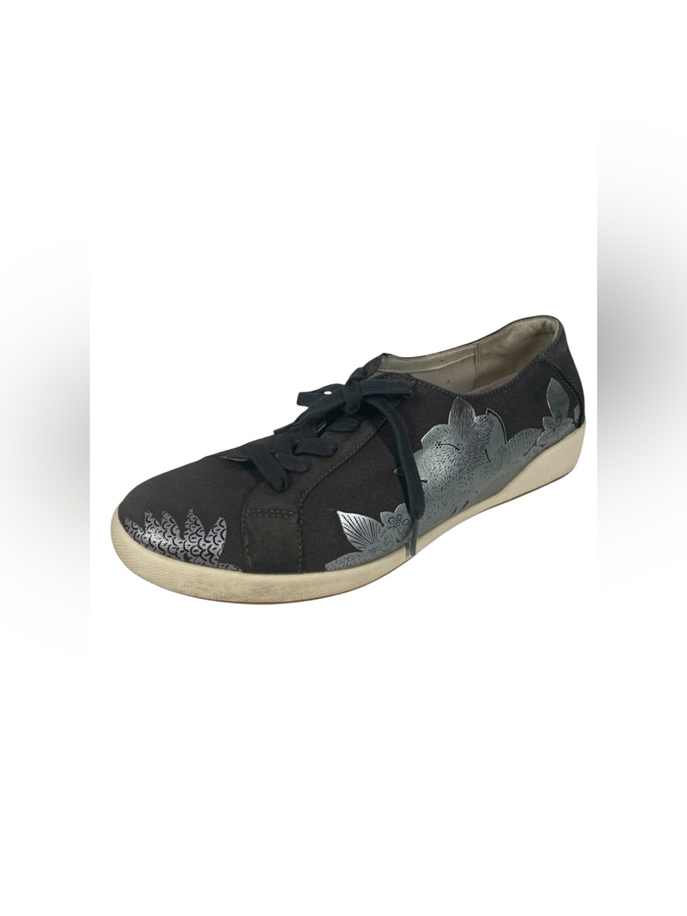 Dansko Olisa Printed Canvas Casual Sneakers Shoes Womens 42 11.5-12 Grey Silver